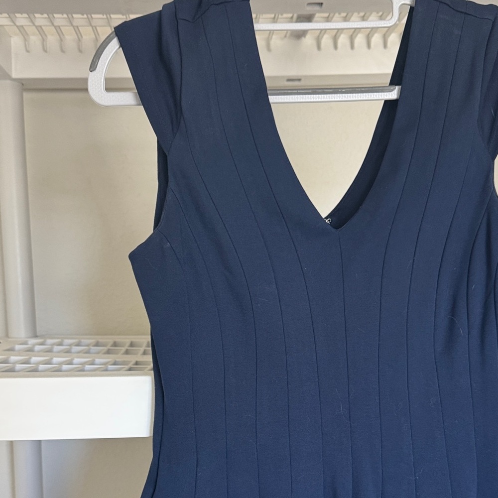 White House Black Market Navy Midi Dress - Picture 4 of 9